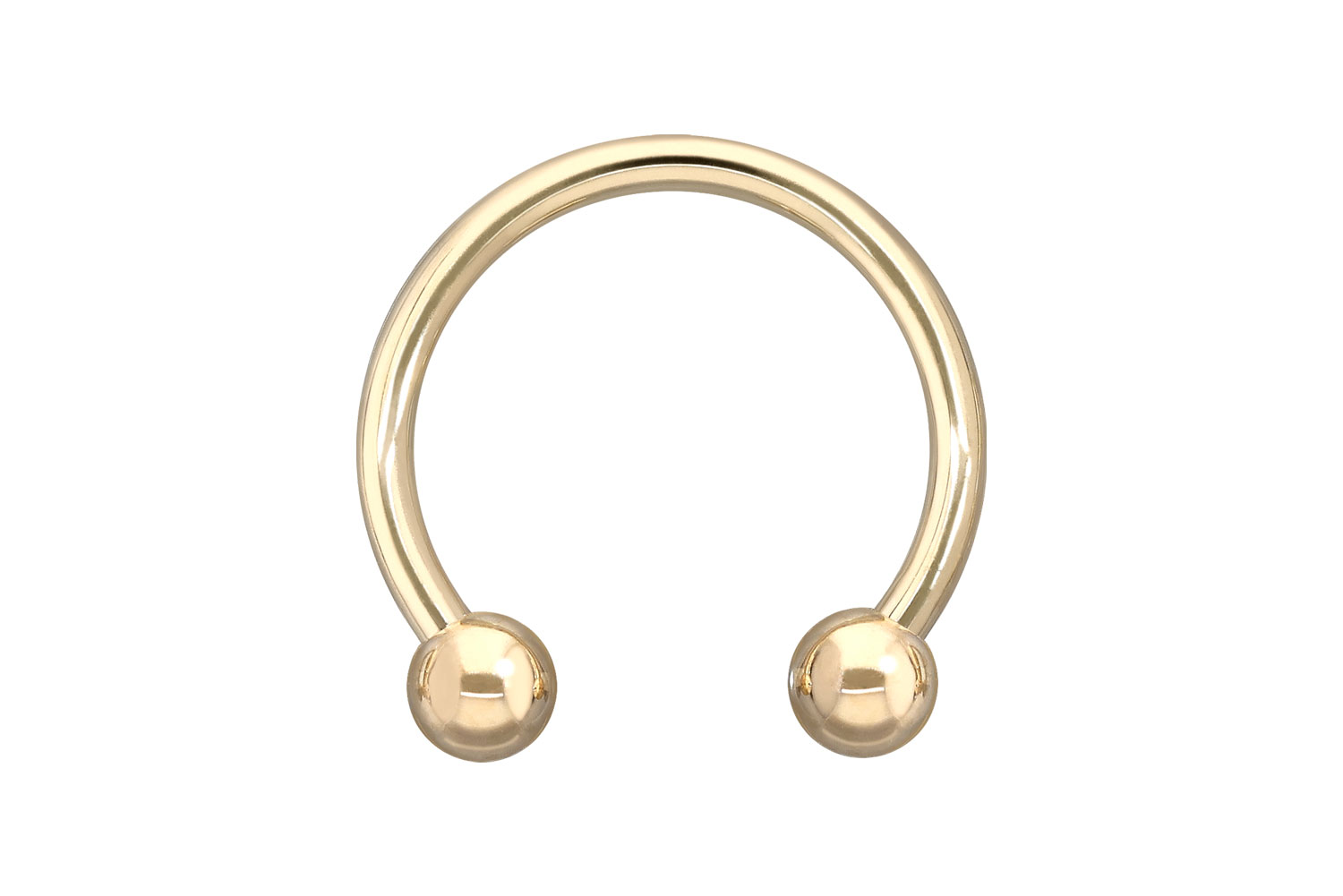 14/18 Karat Gold Hufeisenring Piercing
